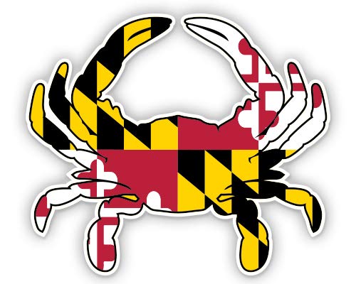 Maryland Crab 3" Vinyl Sticker - Waterproof Decal for Car, Laptop, Phone