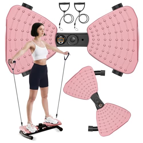 Waist Twister Machine - Smart LED Display, Ultra-Quiet - Pink