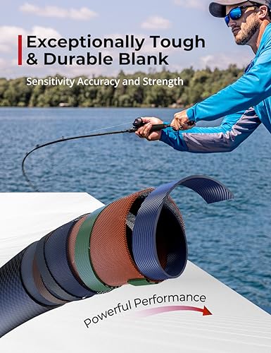 Piscifun Torrent IM6 2-Piece Baitcasting & Spinning Rod, 6'6" Medium Heavy, Variation F/B