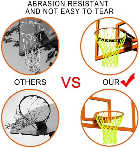 Luminous Basketball Net - Green Nylon Nightlight for Outdoor Use