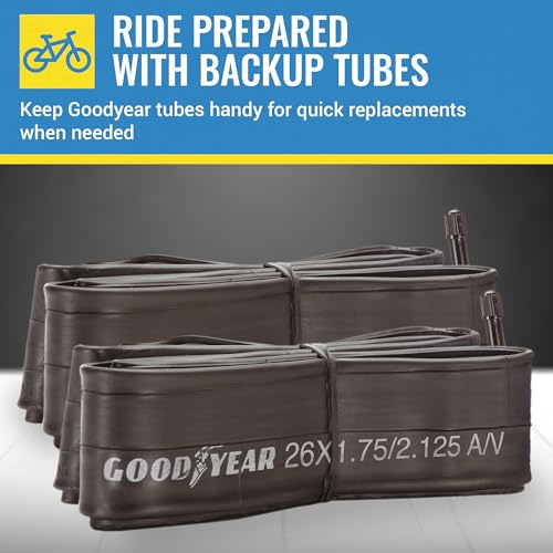 26" x 1.8"-2.1" Bicycle Tube - Durable Butyl Rubber for Cycling