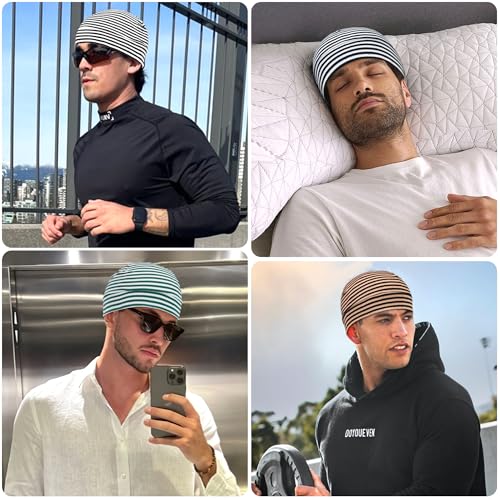 Multicolor Cotton Skull Caps - 3 Pcs Beanie Sleeping Hats