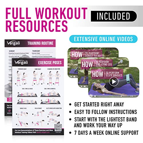 Resistance Bands Set for Booty Workouts - 4 Fabric Exercise Bands