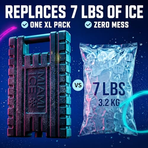 Miami Ice Packs for Coolers 12x9 XL - Reusable Gel Ice Packs 1-pack