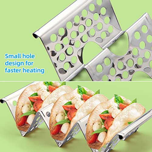 Stainless Steel Taco Holders Set of 4 - Fits Air Fryer & Oven