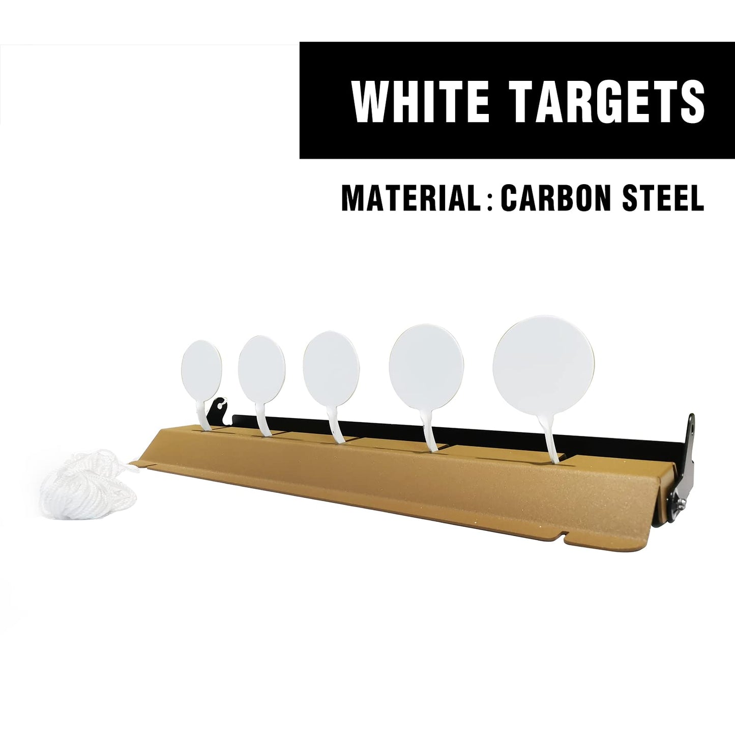 Atflbox Resetting Metal Shooting Target Stand with 5 Steel Plates for Pistol Airsoft BB Guns for Outdoor and Indoor(Rectangle)