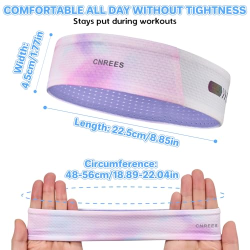 Kids Sports Headbands - Quick Dry Elastic Sweat Bands - Pink