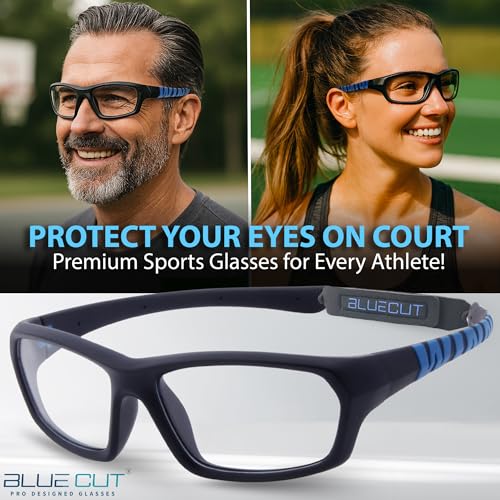 Sports Protection Goggles with Anti-Fog Lenses - Medium Black Blue