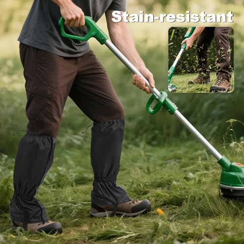 Waterproof Garden Trimming Leg Chaps - Black Gaiters for Men & Women