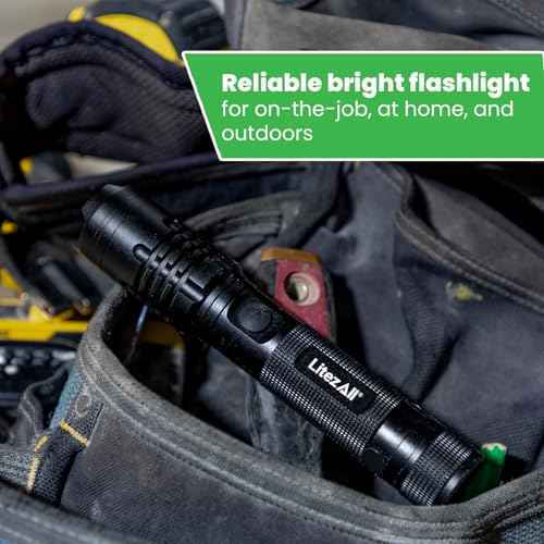 LitezAll 1000 Lumen Rechargeable Flashlight ? USB Flashlight Rechargeable Pocket, Power Bank, High/Low Modes, Compact Flashlight with Charging Cable Included