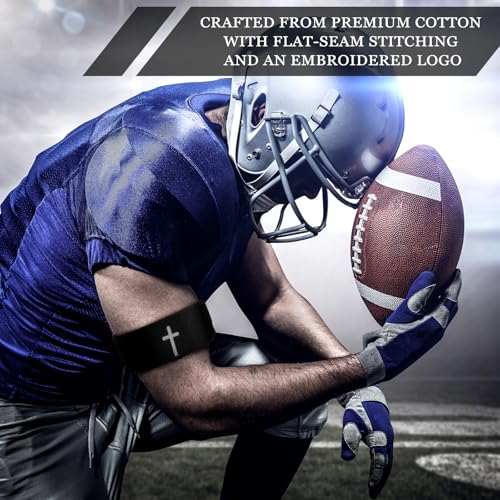 Cross Bicep Bands - 8 Pack Arm Sweat Bands - Black/Cross