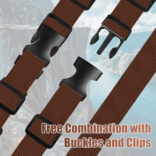Polypropylene Webbing Strap - 1 Inch x 10 Yards - Brown
