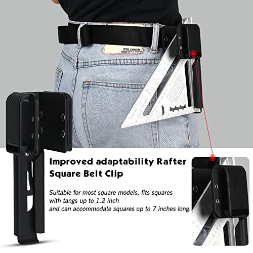 TOPOWN Rafter Square Belt Clip for 7In Rafter Square - Left and Right bidirectional Square Holster EDC Belt Tool Holster Compatible with Rafter Square Holder Clip On Belt The Fastest Quick