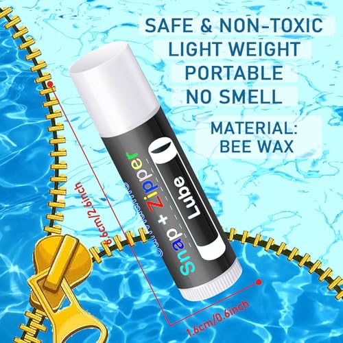 Zipper Wax Stick Lubricant - 4 Pack Snap & Zipper Wax
