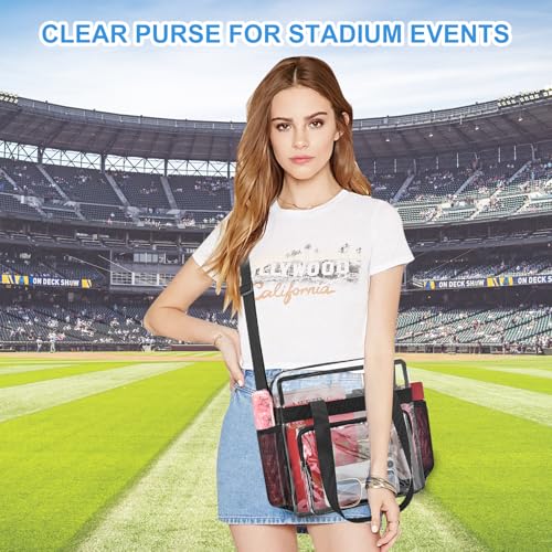 Stadium Approved Clear Tote Bag 12x12x6 with Reinforced Straps