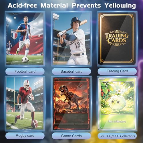 500 Soft Penny Card Sleeves - Clear Plastic Protectors for TCG & Sports