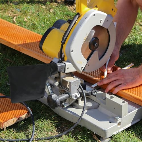 2 PCS Miter Saw Dust Collection Bags, Ymapinc Dust Collector Bags with Zipper and Wired, Adjustable Stand Table Saw Accessories for 225 Model Belt Sander Edge Planer Diagonal Saw