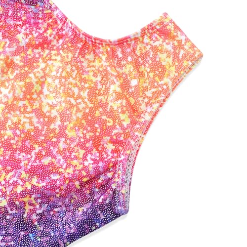 Gymnastics Leotards for Girls - Toddler Outfit in Orange & Purple - 3-4T