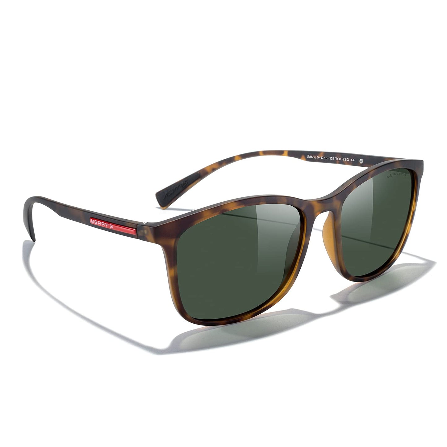 MERRY'S Square Polarized Sunglasses for Men Women Ultralight Shades Driving Fishing Golf UV400 S8668