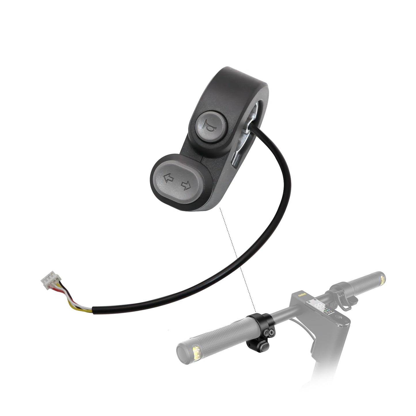 Scooter Horn Turn Signal Switch Compatible with Ninebot by Segway MAX G2 G65 Max2 Kickscooter Horn Switch Turn Signal Switch Replacement Original Accessories