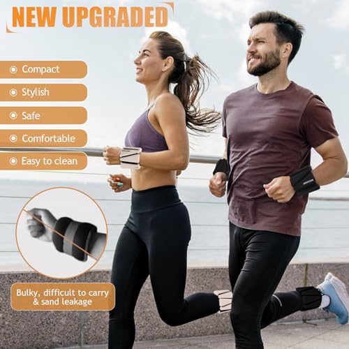 Adjustable Ankle Weights Set - 4 lb Pair (2 lb Each) for Workout, Yoga, Pilates