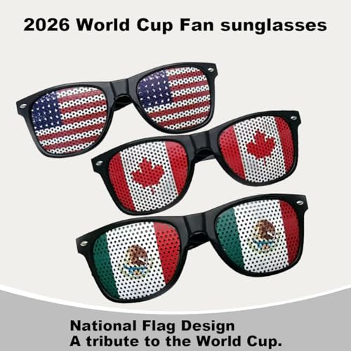 Mexico Flag Fan Sunglasses for World Cup Enthusiasts