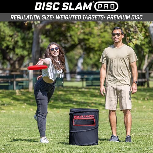 PRO Disc Slam Game for 4 Players - Portable Outdoor Lawn, Beach & Campsite Play