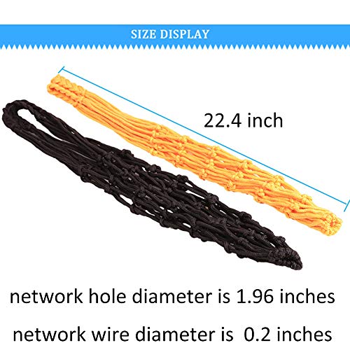 Durable Nylon Basketball & Football Storage Net Bag - Black 2 Pack