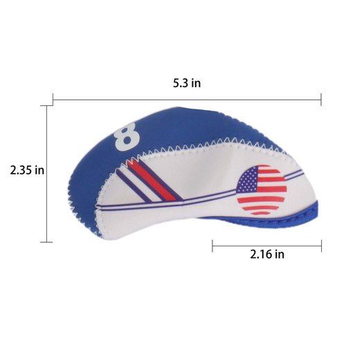 HISTAR Golf Headcovers US Flag Design Golf Club Head Cover Wedge Iron Protective Cover