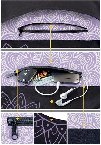 Lavender Bliss Yoga Mat Bag & Carrier with Pockets for Women - Zenifit