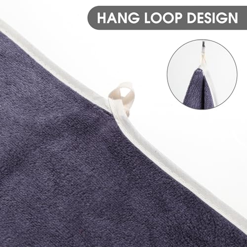 Microfiber Gym Towels Set - 3 Pack (Blue, Grey, Purple) - 14"x29"