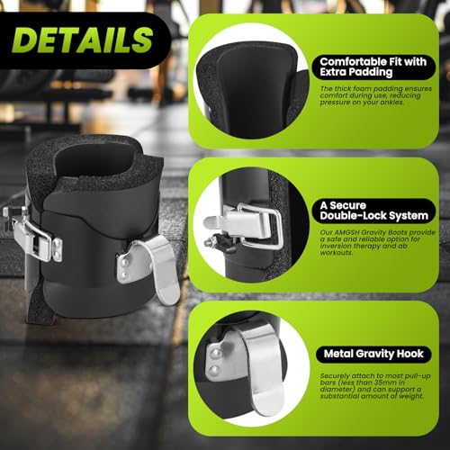 Inversion Boots for Core Fitness - Gravity Boots with 2 Hooks