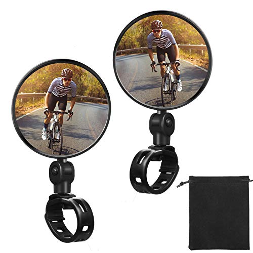 Adjustable 360° Rotatable Bicycle Mirrors - 2 Pack