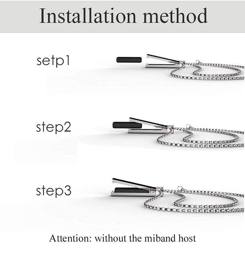 MIJOBS Necklace Compatible with Fitbit Flex 2 Band Stainless Steel Pendant Metal Accessory