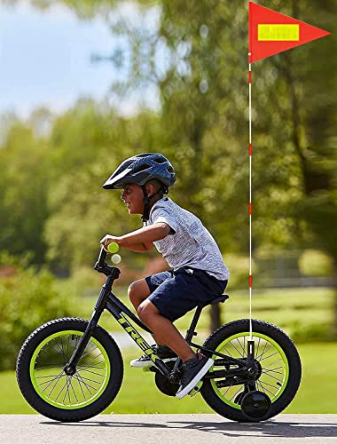Bike Flag with Pole, safety Reflective Strip
