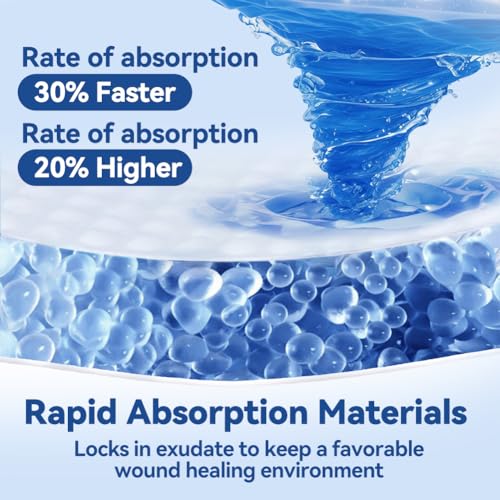 Ultra-Absorbent Silicone Wound Dressings - 5" x 5" 10 Count