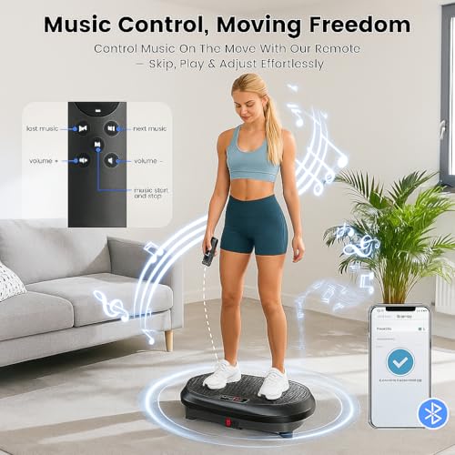 Vibration Plate Exercise Machine - 450 lbs Capacity - Black