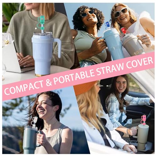 Silicone Straw Topper for Stanley Cup Tumbler - 10Pcs