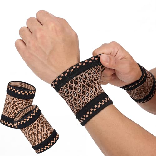 Wrist Compression Sleeve - 2 Pack, Small Size Elastic Support