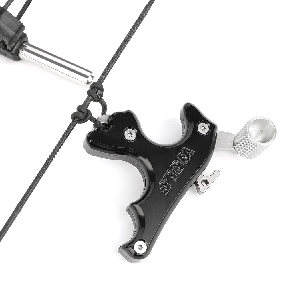 ZSHJGJR Archery Bow Release Aids 3 Fingers Compound Bow Thumb Release Trigger for Adult/Youth Compound Bow Hunting Shooting Accessories (Black)