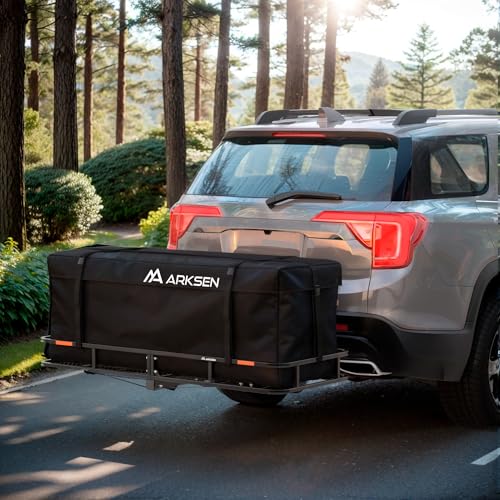 Folding Hitch Cargo Carrier 60" x 23" - 500 Lbs Heavy Duty, Black