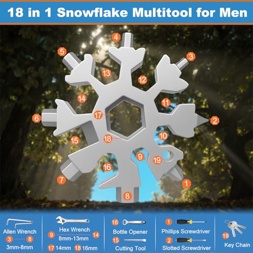 18-in-1 Snowflake Multitool - Durable Multi-Function Tool for Men