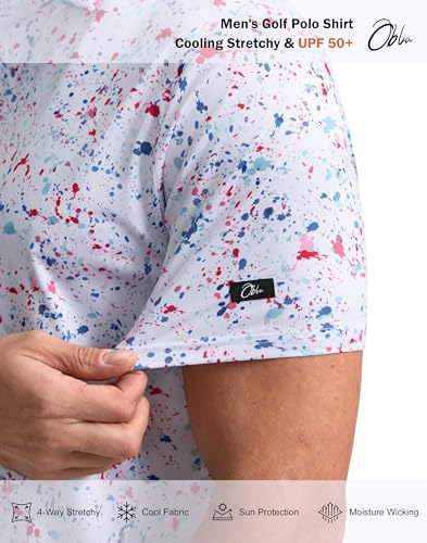Men's Golf Polo Shirt - Moisture Wicking Short Sleeve Collared
