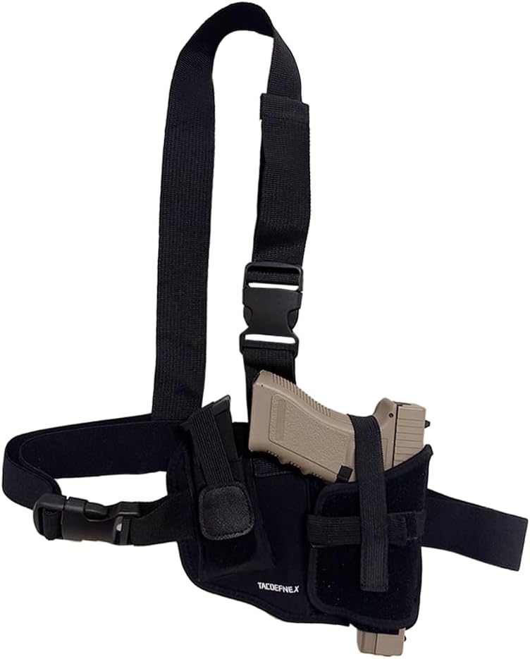 Universal Shoulder Holster by [Brand Name] - Right-Hand Fit for Glock 19, 1911, Sig P365 & More | Ideal for Hiking & Outdoor Activities