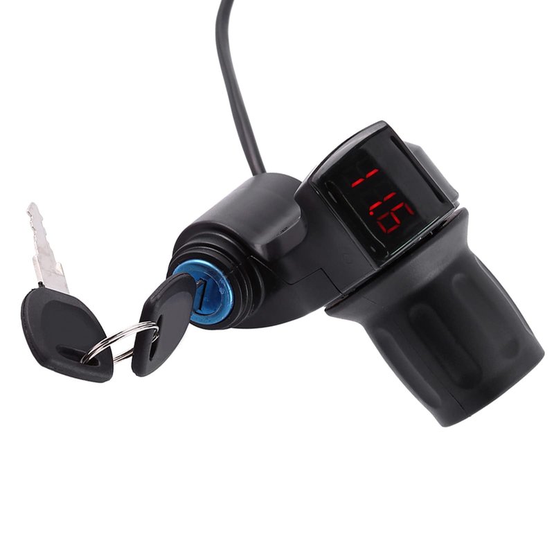 WGFOIP Motor Scooter Speed Controller, Real Time Display ABS + PVC 2pcs Half Throttle for Scooter for Electric Vehicle for Tricycle