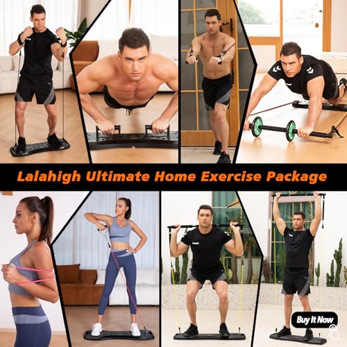 Push Up Board with Ab Roller & Resistance Bands - Black ProMax Premium Kit