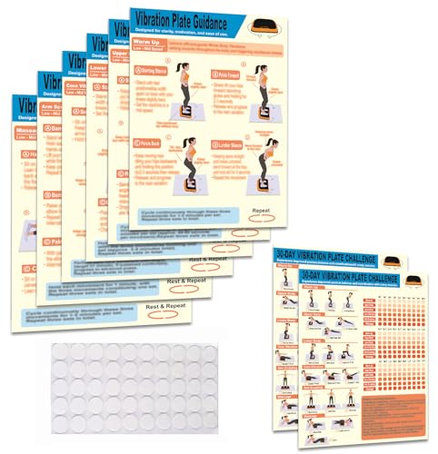 Whole Body Vibration Plate Exercise Poster Set - 6 Guides & 2 Plans