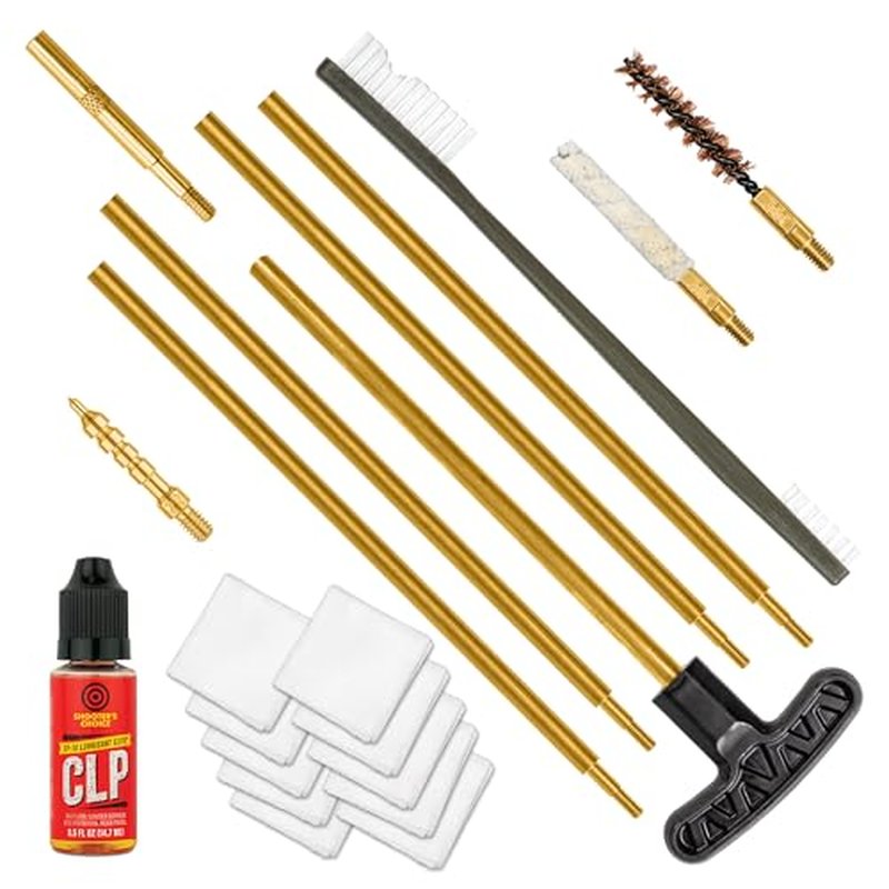 Otis .22 Cal Cleaning Kit, Includes Brass Rods, Brushes, Patches, FP-10 Lubricant, Compact Design (FG-SRS-22)