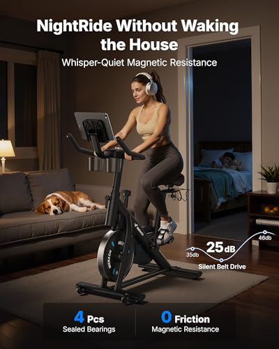 Magnetic Stationary Exercise Bike with Adjustable Resistance