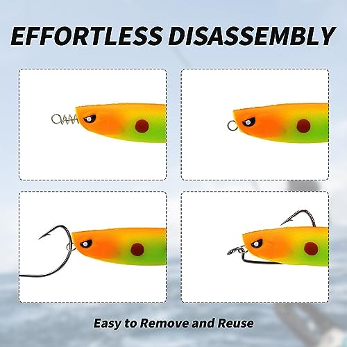 200 Pack Twist Lock Fishing Hook Centering Pins - 14mm